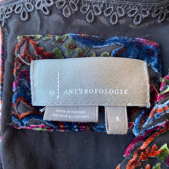Anthropologie burn out velvet Mona Dress Size Small, Multicolor - Picture 2 of 4